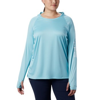 Dámské Mikiny Columbia PFG Tidal Plus Size Blankyt Bílé KFLGRJ291